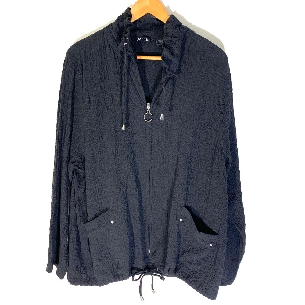 Joni B. Full Zip Black Athleisure Jacket